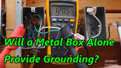 no ground screw in metal box|metal box with no grounding screw.